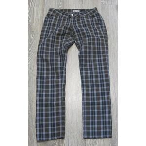 VINTAGE LIP SERVICE Pants Size 28 Y2K Goth Punk Grunge Check Black 90's